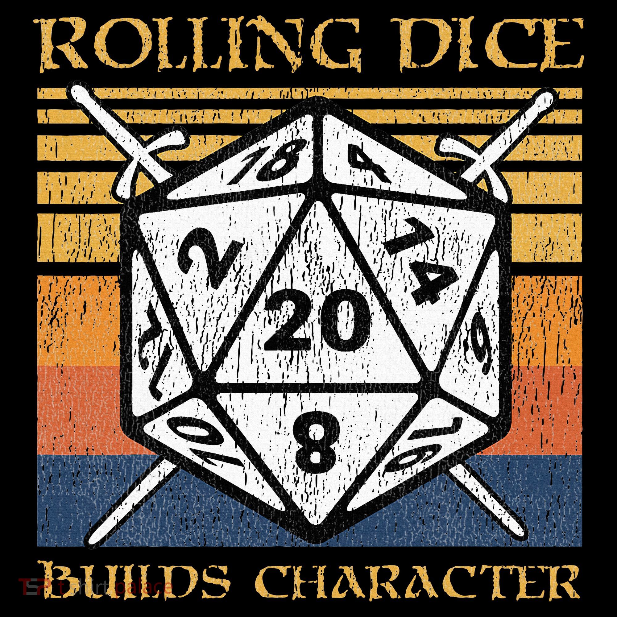 Rolling Dice Builds Character Funny Rpg Tabletop Gamer Toddler Hoodie