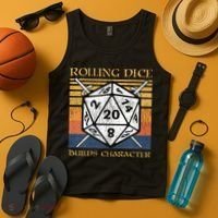 Rolling Dice Builds Character Funny Rpg Tabletop Gamer Tank Top thumb 4