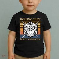 Rolling Dice Builds Character Funny Rpg Tabletop Gamer Toddler T-Shirt thumb 2