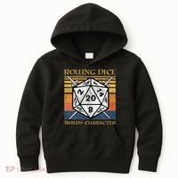 Rolling Dice Builds Character Funny Rpg Tabletop Gamer Kids Hoodie thumb 0