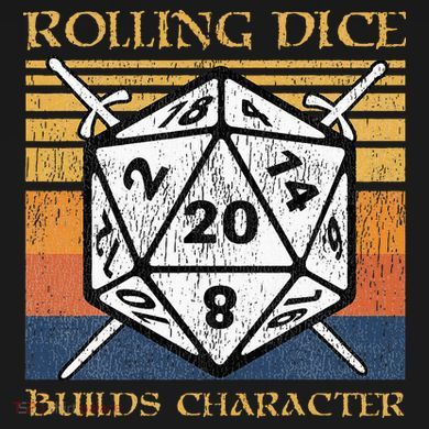 Rolling Dice Builds Character Funny Rpg Tabletop Gamer Kids T-Shirt