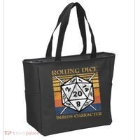Rolling Dice Builds Character Funny Rpg Tabletop Gamer Tote Bag thumb 2