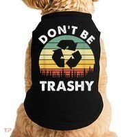Retro Don't Be Trashy Recycle Save The Environment Earth Day Doggie Tank thumb 0