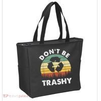 Retro Don't Be Trashy Recycle Save The Environment Earth Day Tote Bag thumb 2