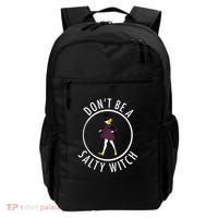 Retro DonT Be A Salty Witch Funny Halloween Girl Backpack thumb 0