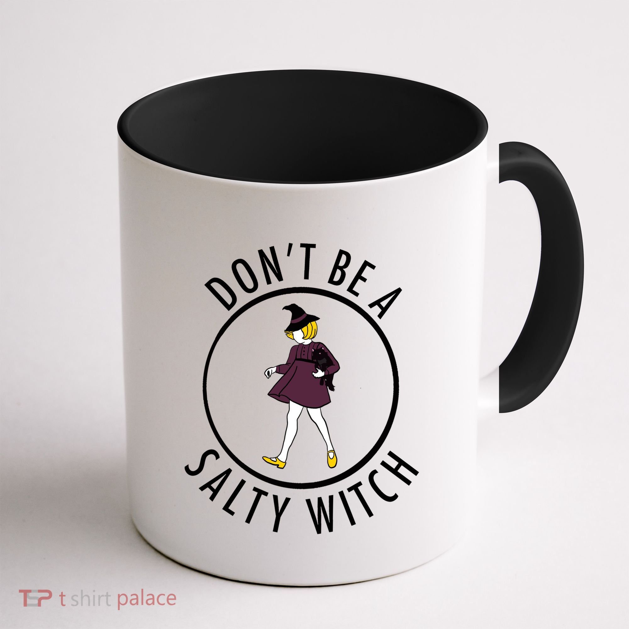 Retro DonT Be A Salty Witch Funny Halloween Girl Coffee Mug