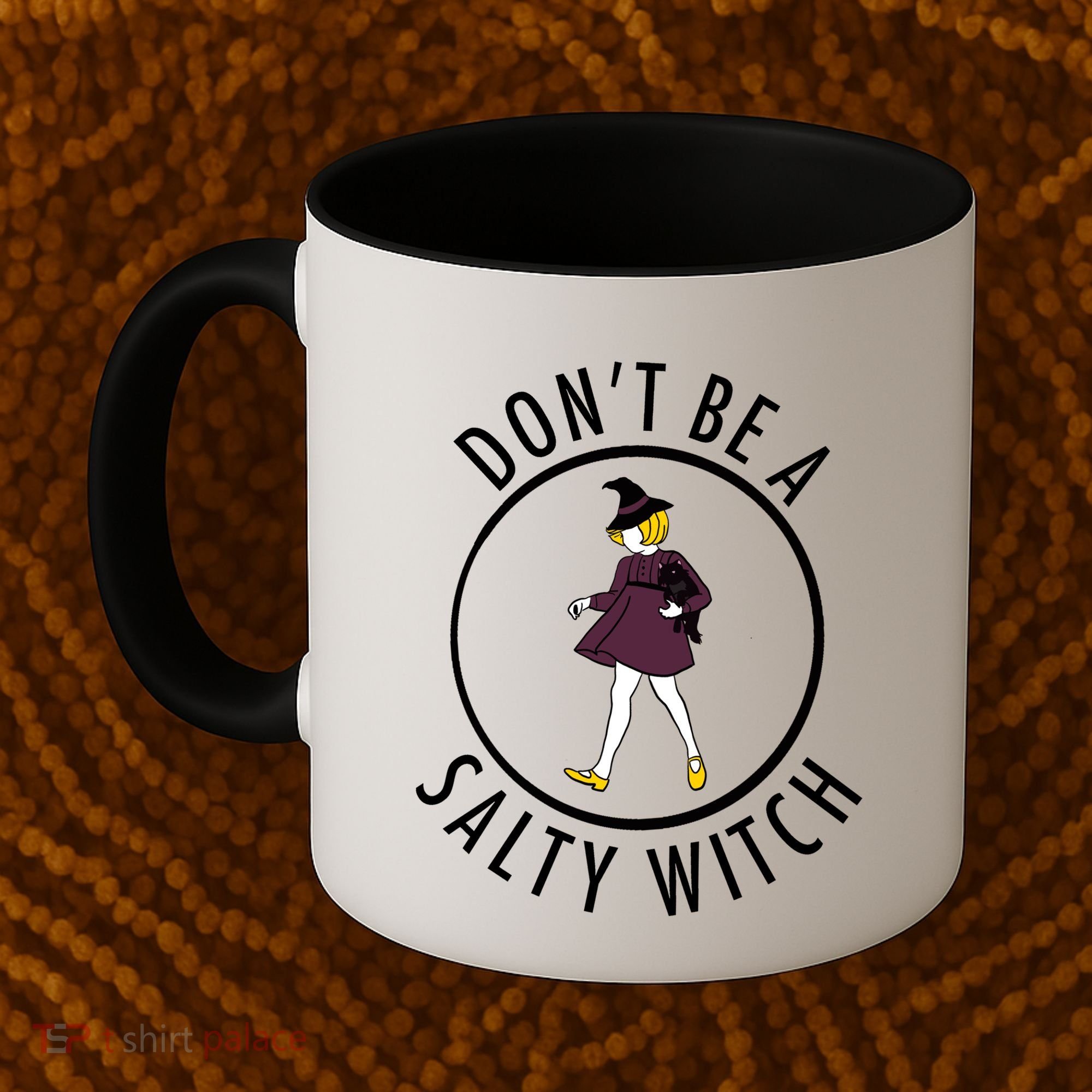 Retro DonT Be A Salty Witch Funny Halloween Girl Coffee Mug
