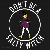 Retro DonT Be A Salty Witch Funny Halloween Girl Ornament thumb 1