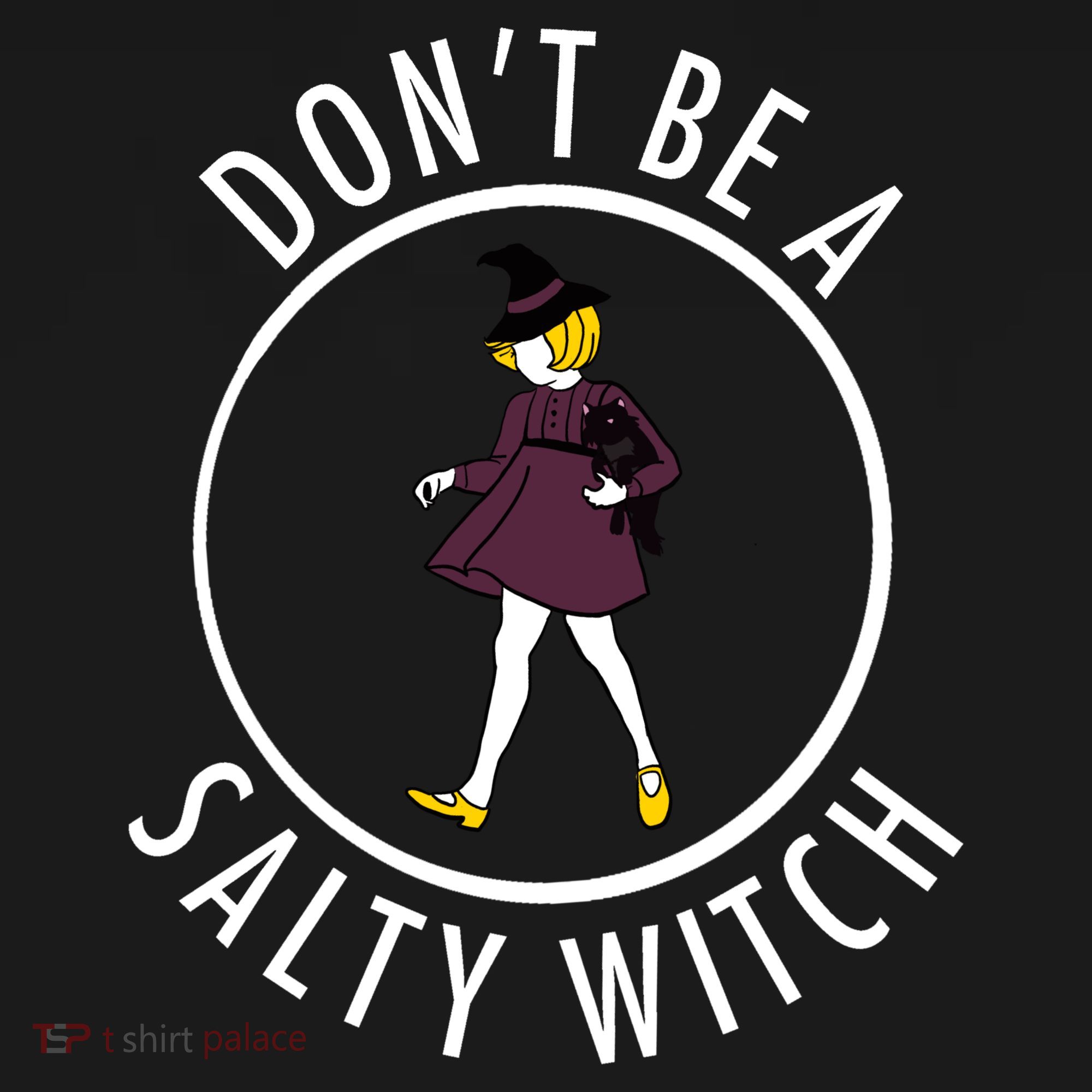 Retro DonT Be A Salty Witch Funny Halloween Girl Ornament