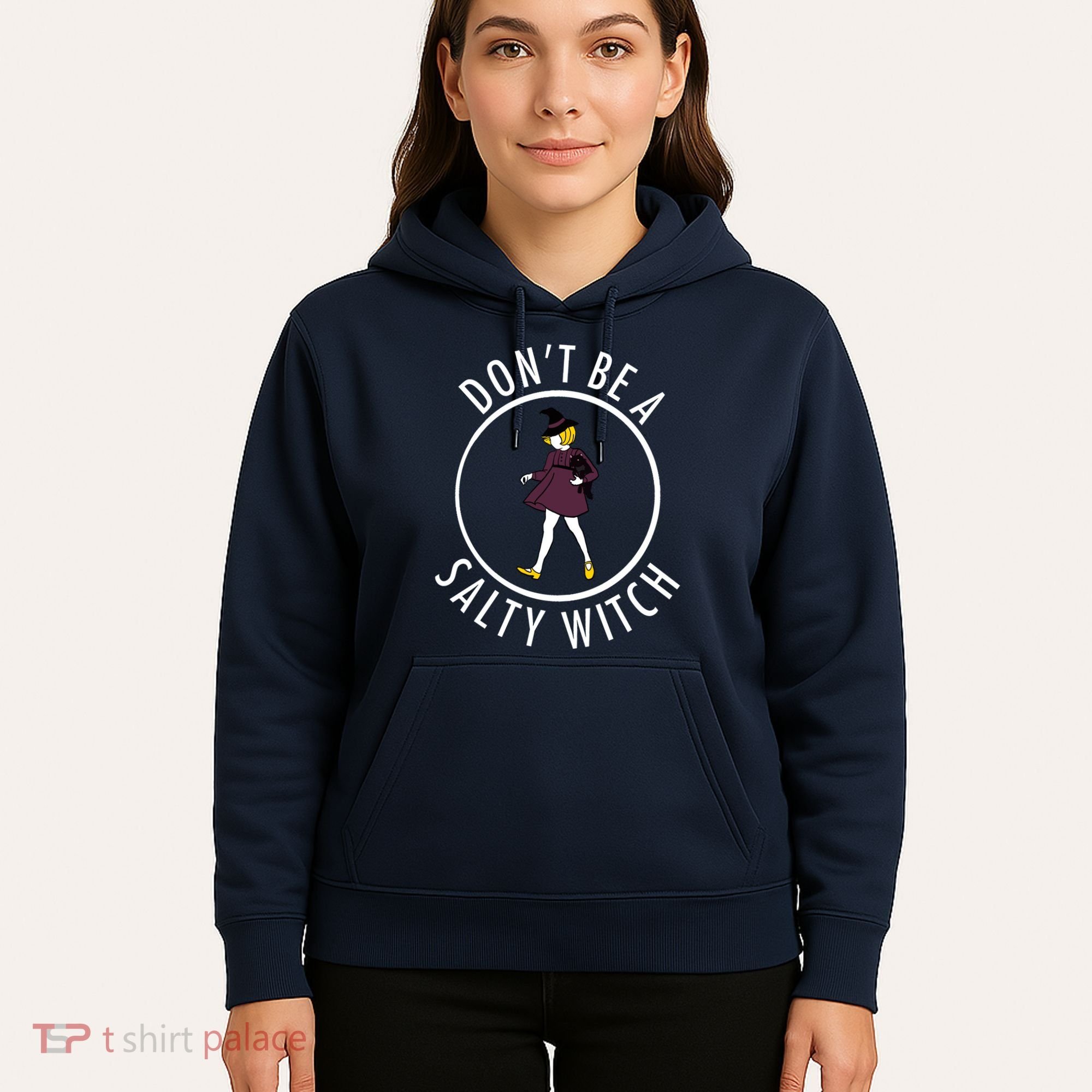 Retro DonT Be A Salty Witch Funny Halloween Girl Hoodie