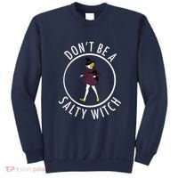 Retro DonT Be A Salty Witch Funny Halloween Girl Sweatshirt thumb 0