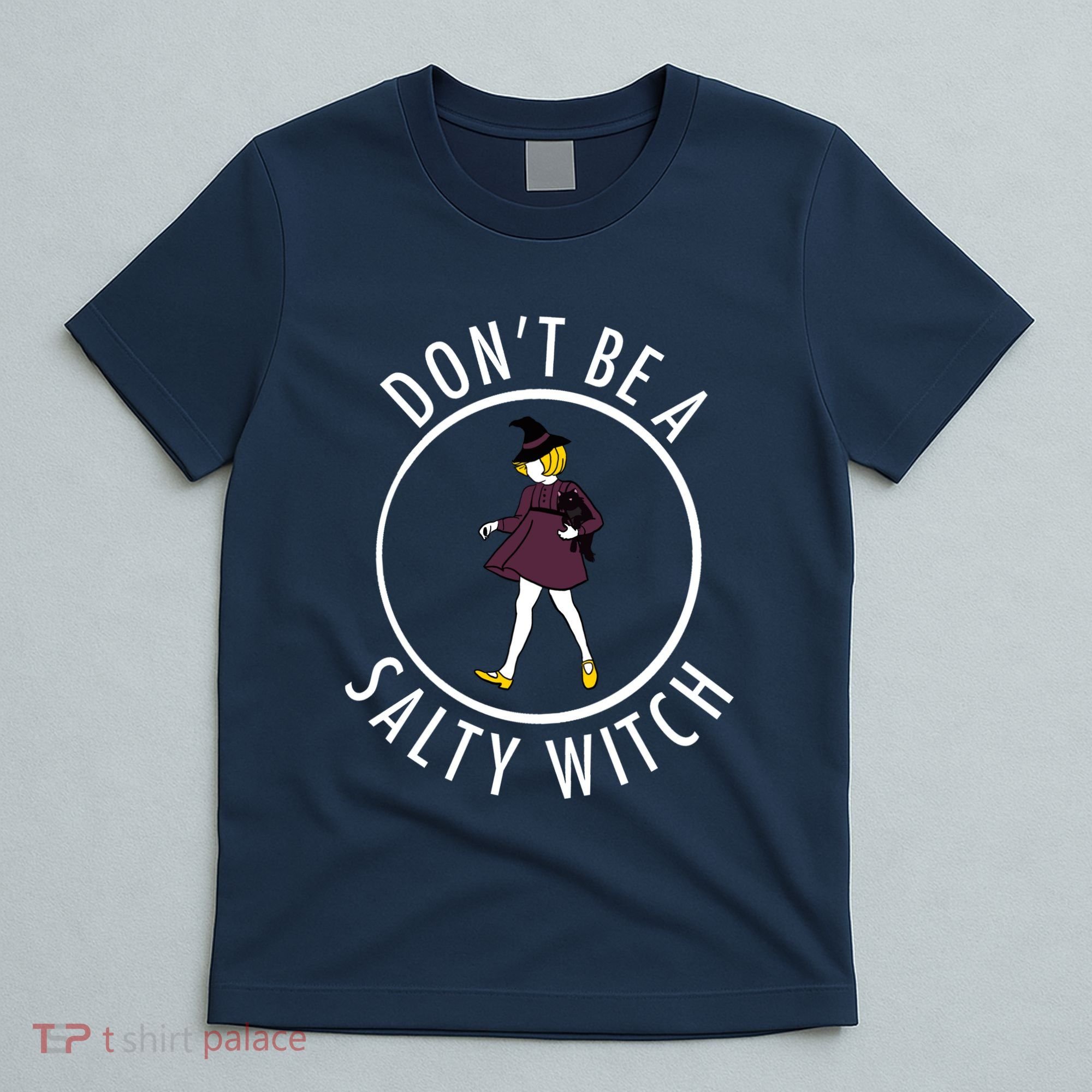 Retro DonT Be A Salty Witch Funny Halloween Girl T-Shirt