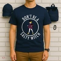 Retro DonT Be A Salty Witch Funny Halloween Girl T-Shirt thumb 6