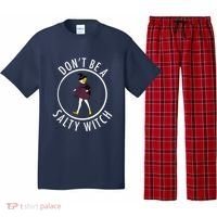 Retro DonT Be A Salty Witch Funny Halloween Girl Pajama Set thumb 0