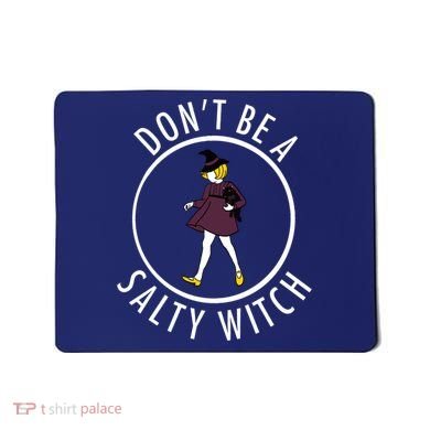 Retro DonT Be A Salty Witch Funny Halloween Girl Mousepad