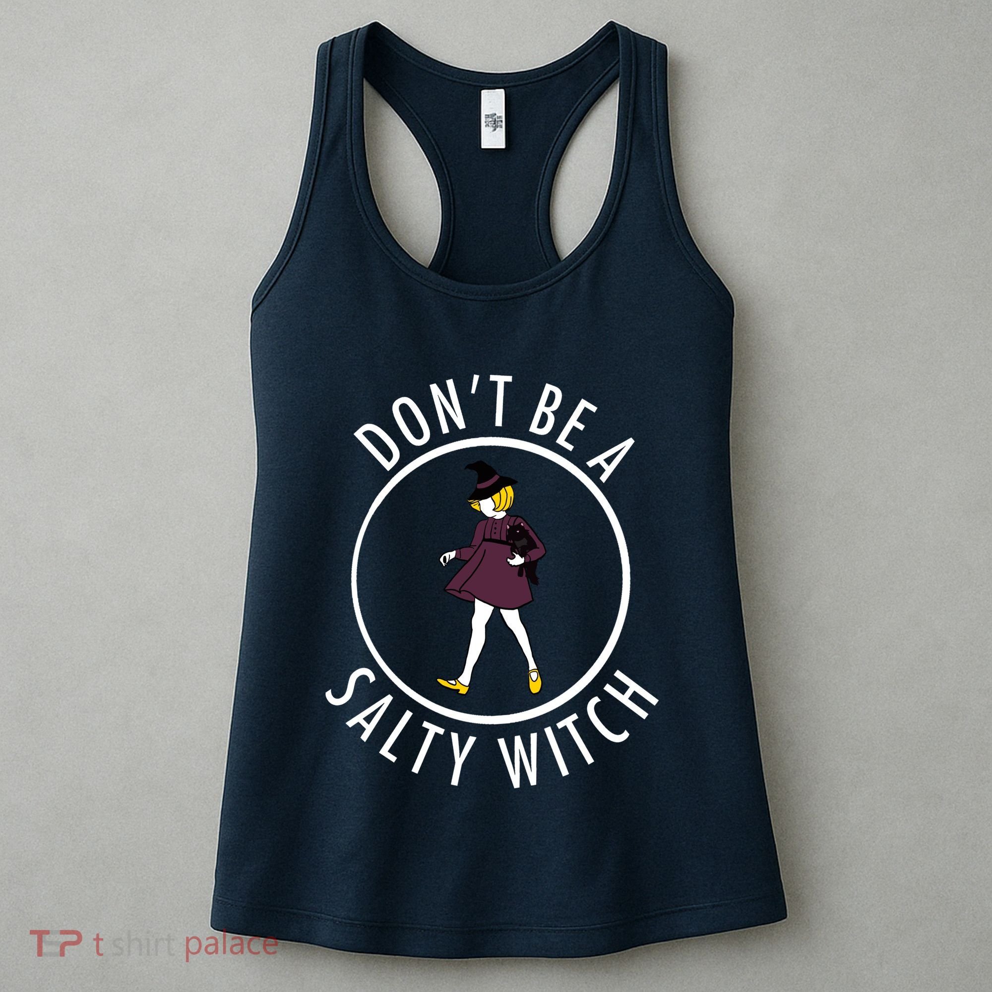 Retro DonT Be A Salty Witch Funny Halloween Girl Women's Tank Top