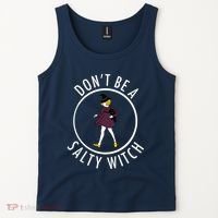 Retro DonT Be A Salty Witch Funny Halloween Girl Tank Top thumb 2