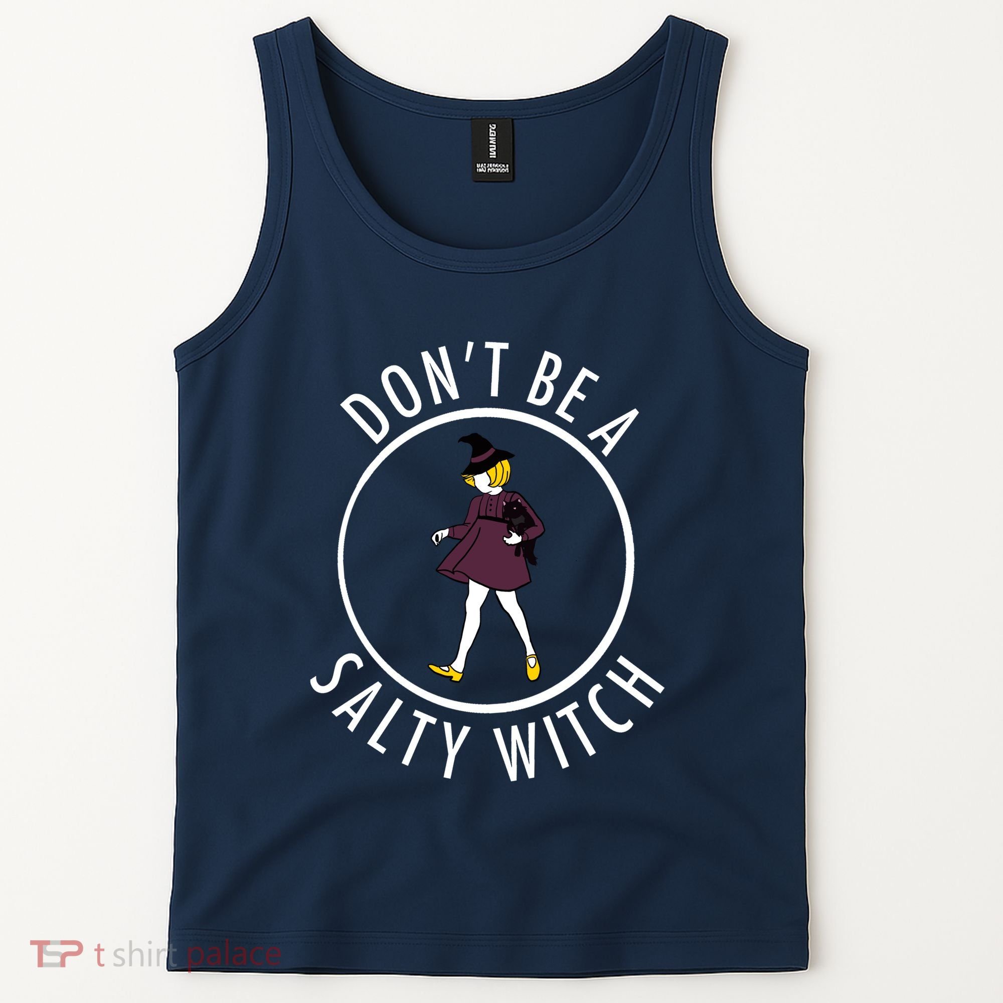 Retro DonT Be A Salty Witch Funny Halloween Girl Tank Top