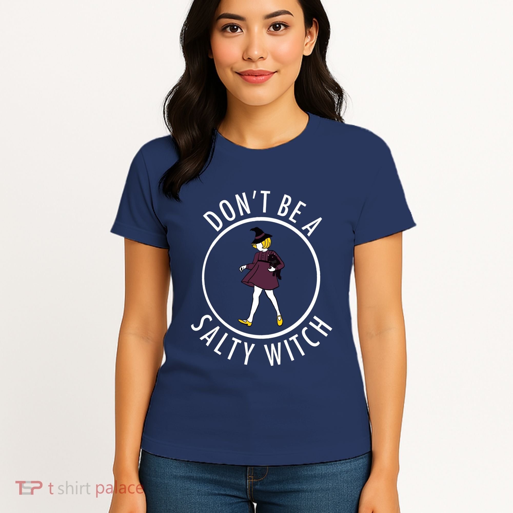 Retro DonT Be A Salty Witch Funny Halloween Girl Women's T-Shirt