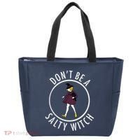 Retro DonT Be A Salty Witch Funny Halloween Girl Tote Bag thumb 0
