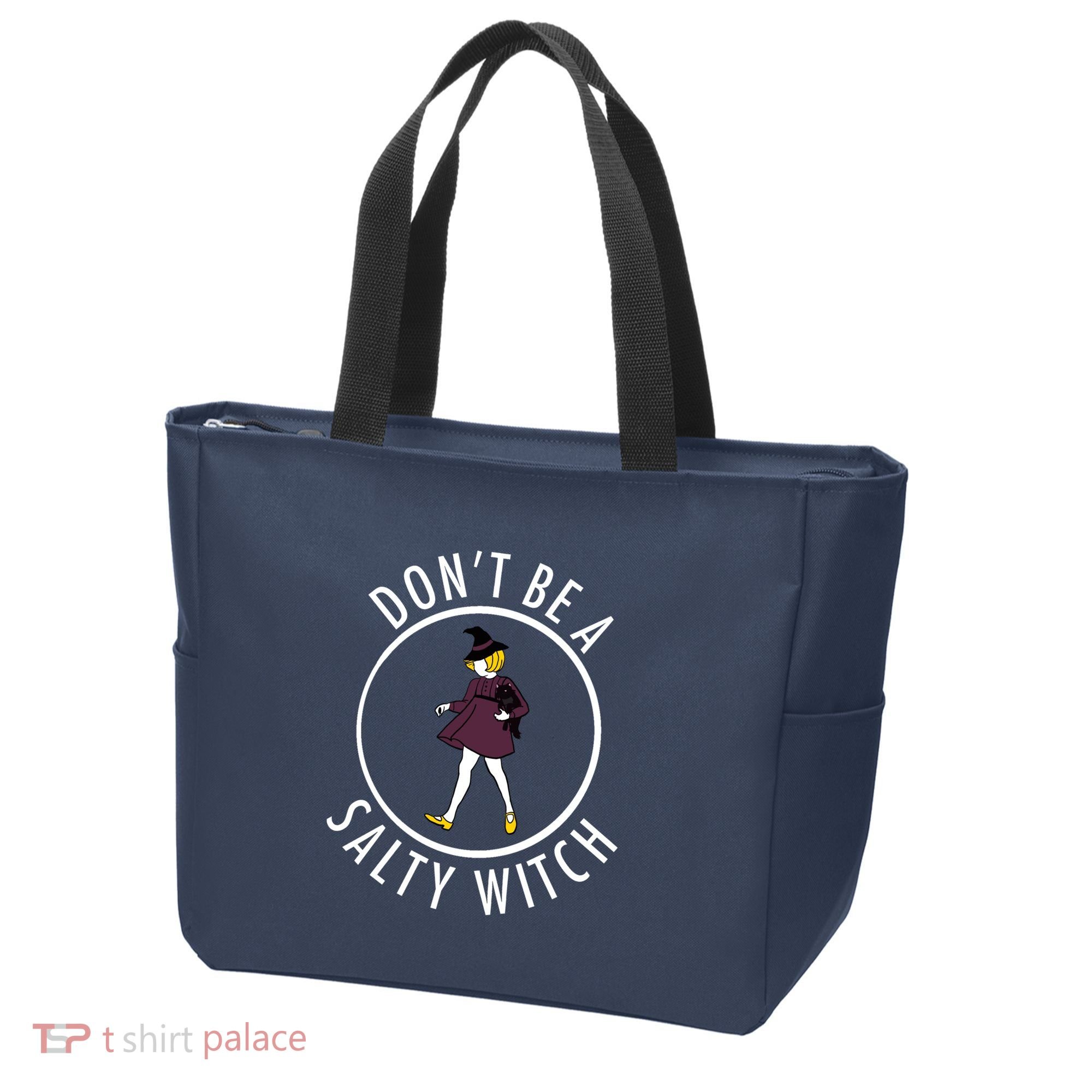 Retro DonT Be A Salty Witch Funny Halloween Girl Tote Bag