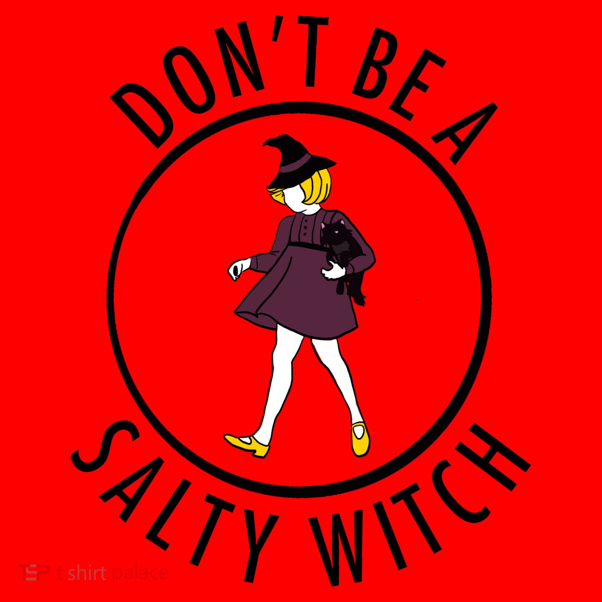 Retro DonT Be A Salty Witch Funny Halloween Girl Santa Hat