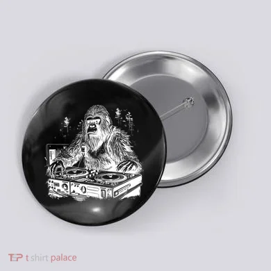 Realistic DJ Bigfoot Button
