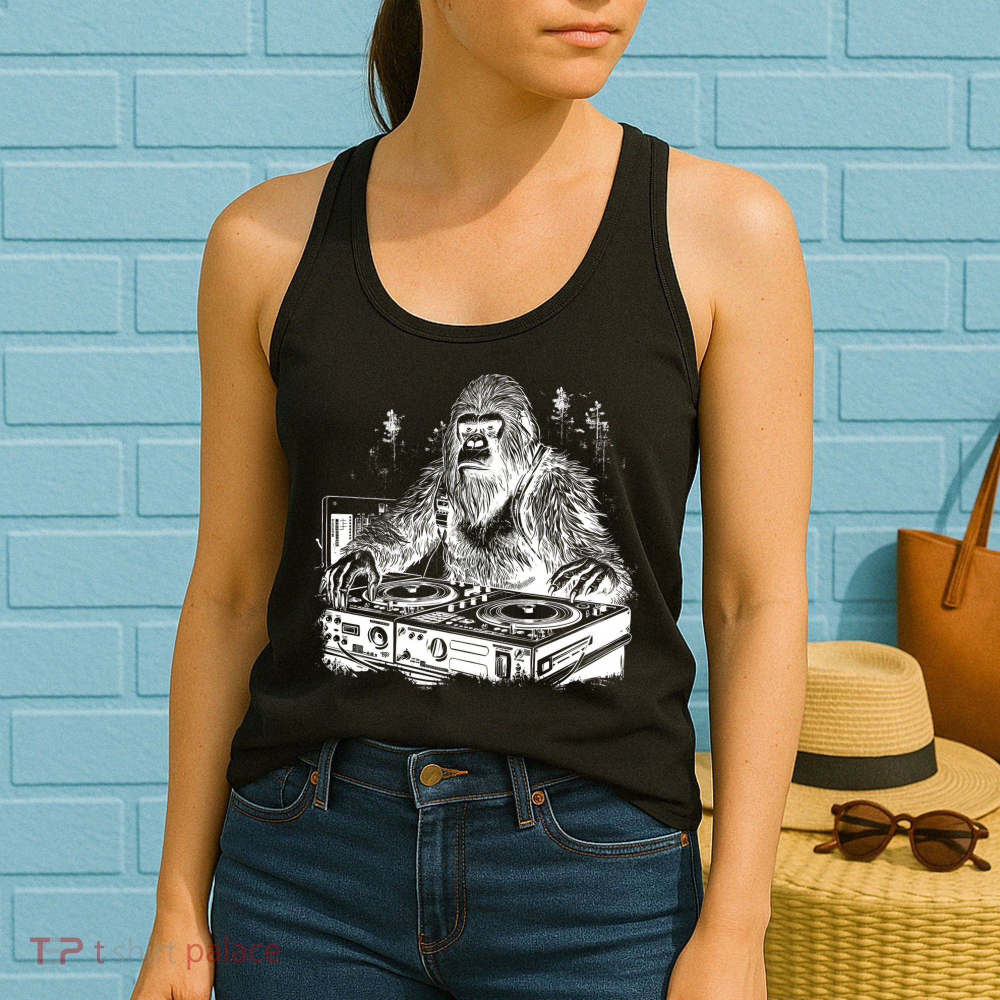 Realistic DJ Bigfoot Women's Tank Top