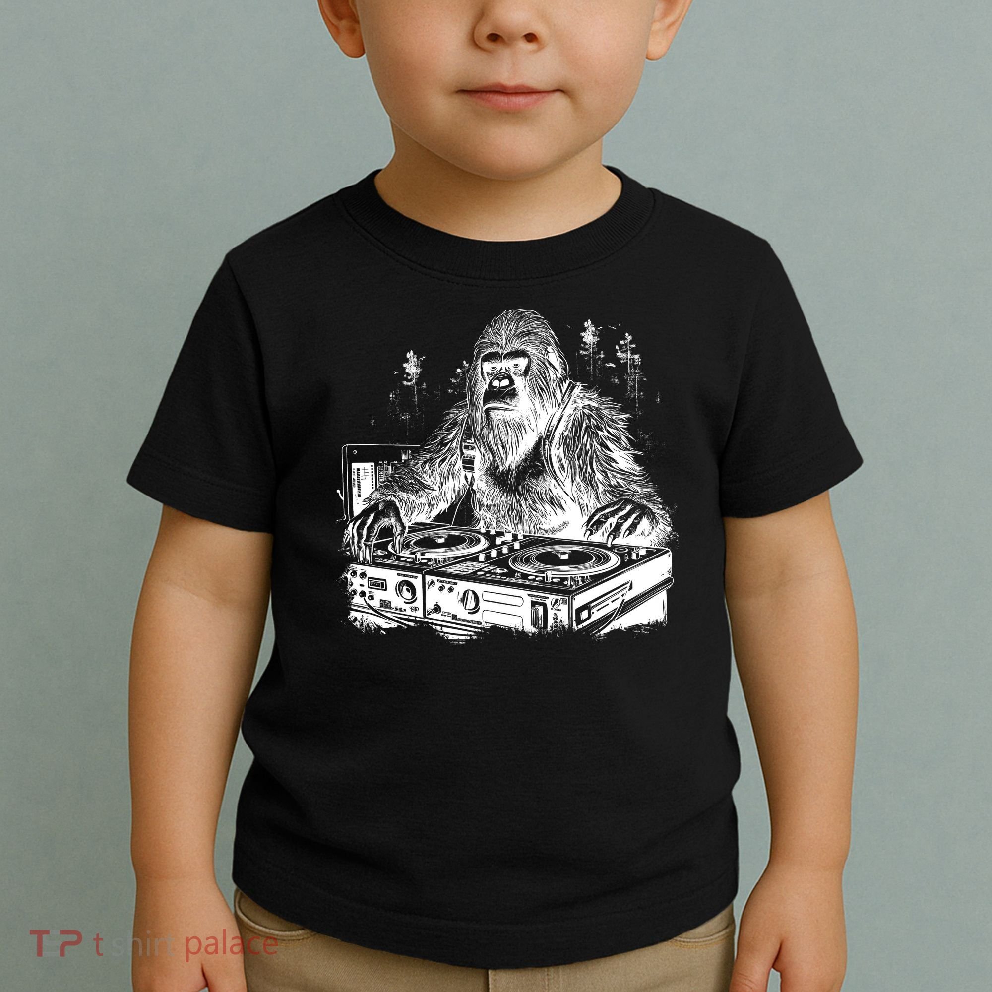 Realistic DJ Bigfoot Toddler T-Shirt