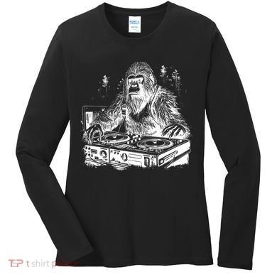 Realistic DJ Bigfoot Women's Long Sleeve Shirt