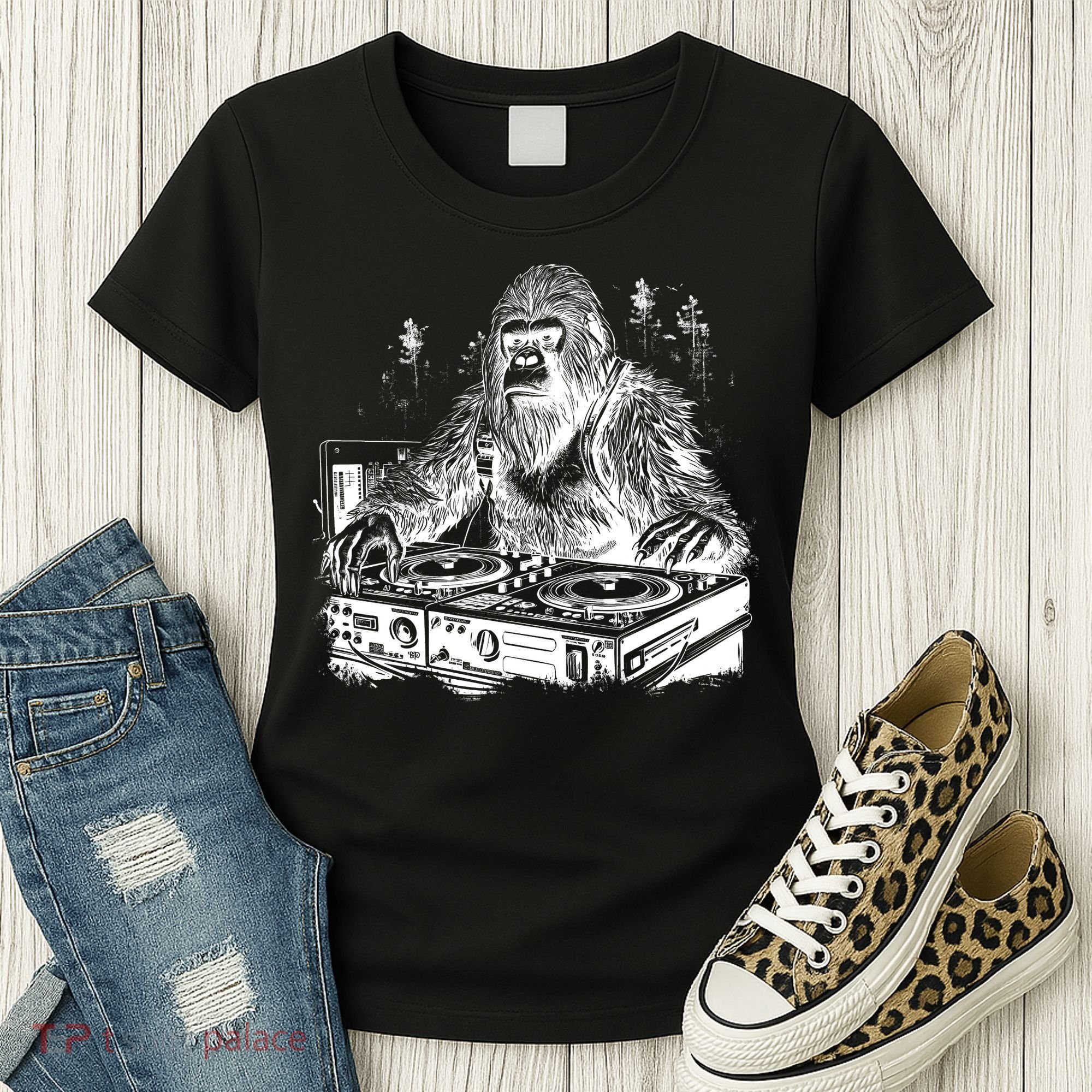 Realistic DJ Bigfoot Women's T-Shirt