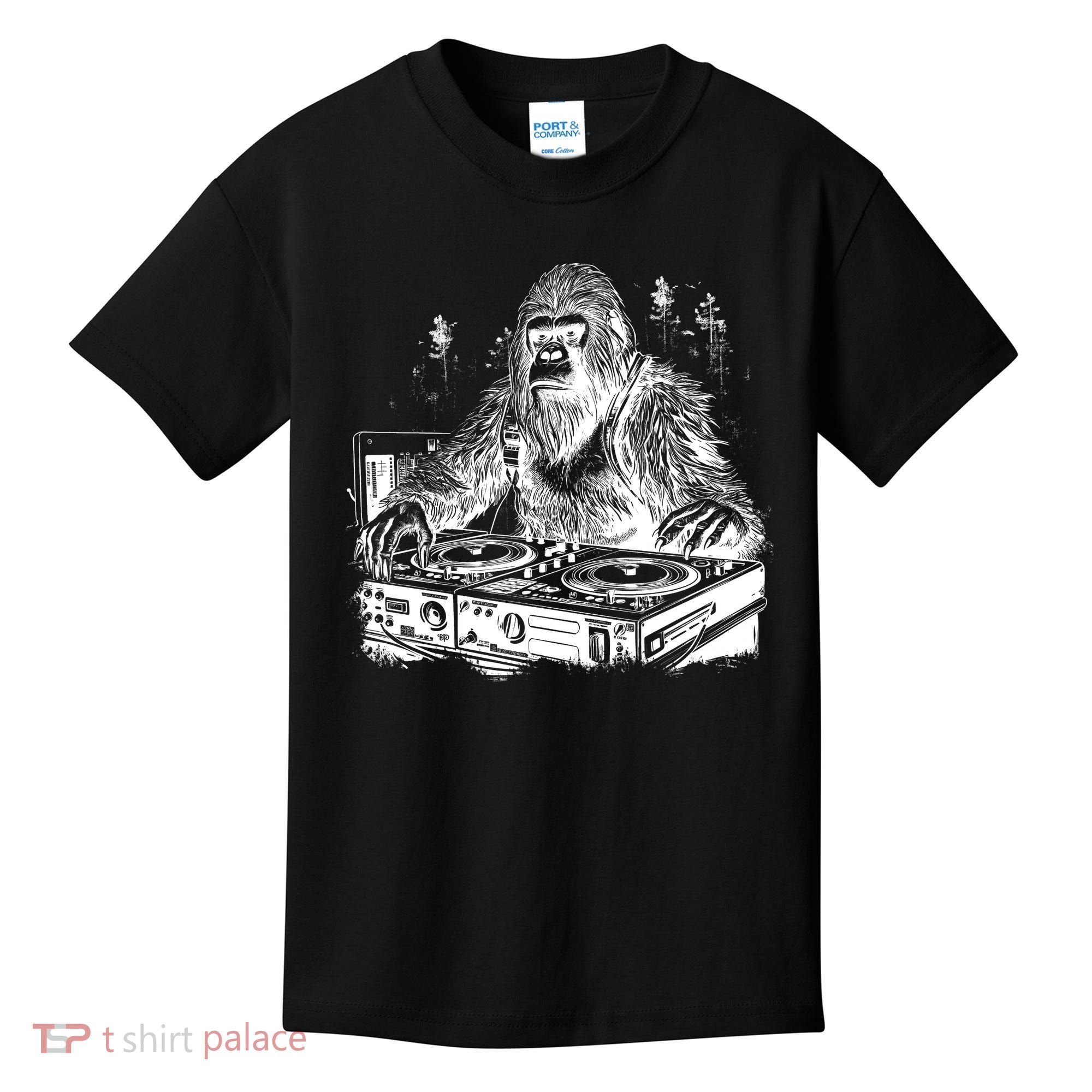 Realistic DJ Bigfoot Kids T-Shirt
