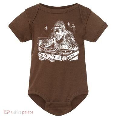 Realistic DJ Bigfoot Baby Bodysuit