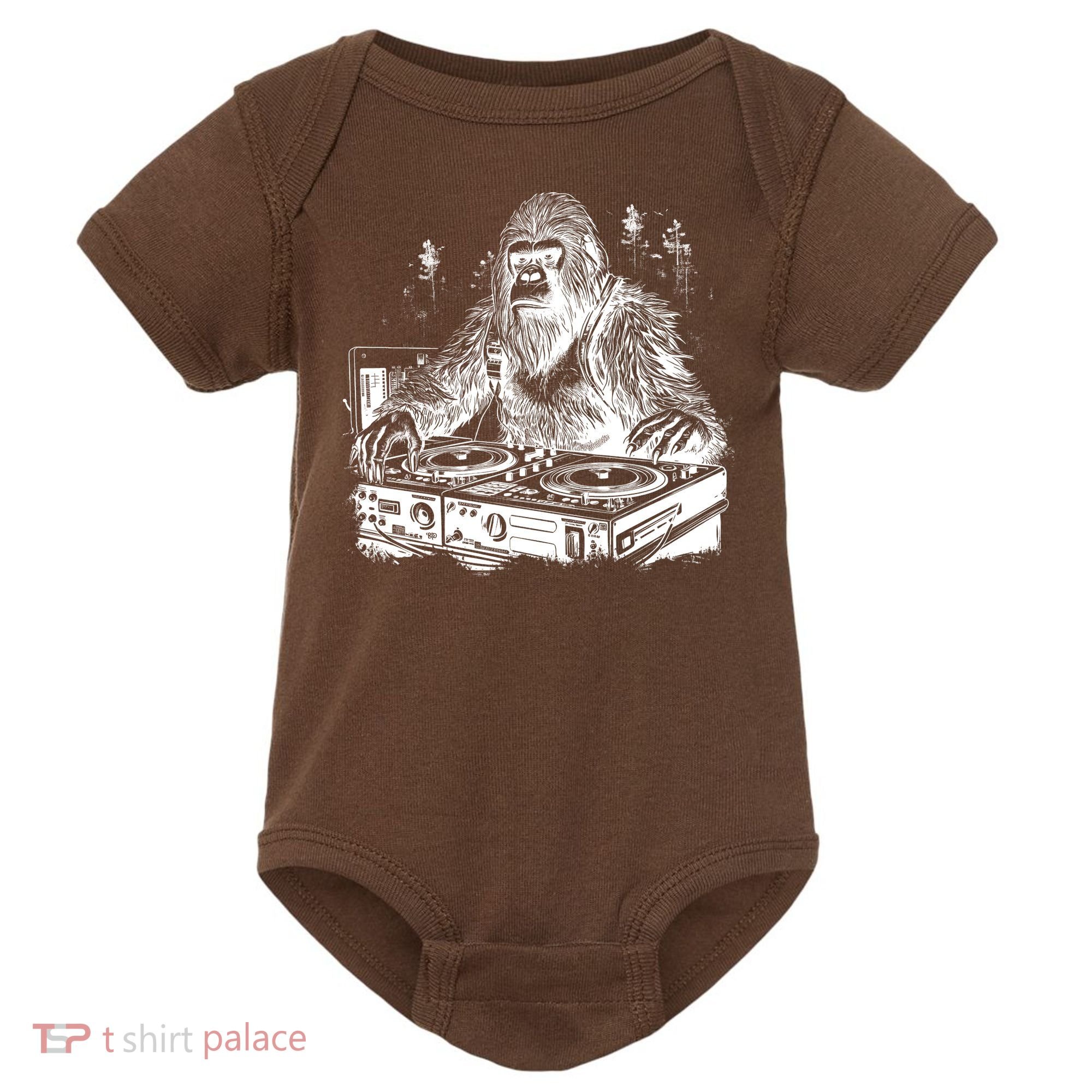 Realistic DJ Bigfoot Baby Bodysuit