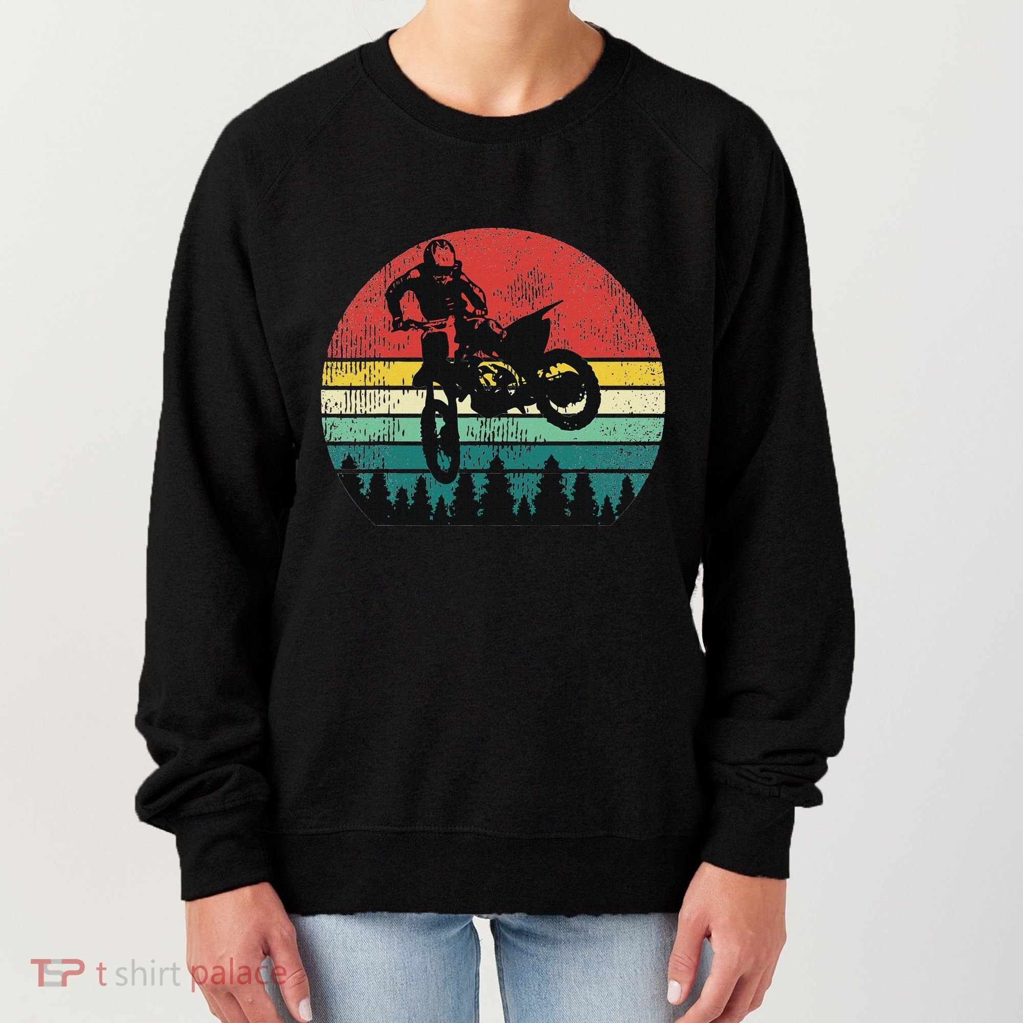 Retro Dirt Bike Motocross Motorcyclist Gift Women's Sweatshirt