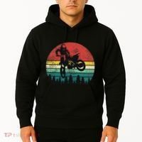 Retro Dirt Bike Motocross Motorcyclist Gift Hoodie thumb 2