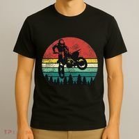 Retro Dirt Bike Motocross Motorcyclist Gift T-Shirt thumb 3