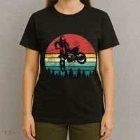 Retro Dirt Bike Motocross Motorcyclist Gift T-Shirt thumb 4