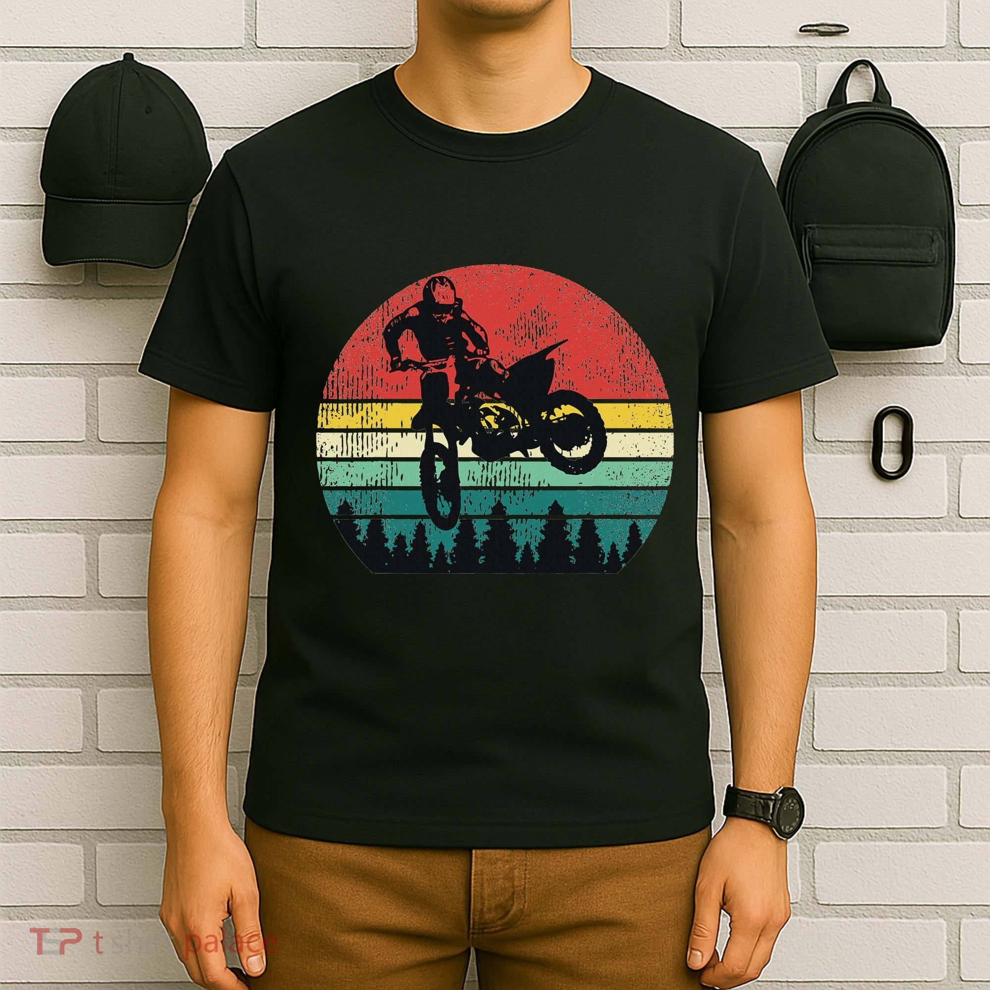 Retro Dirt Bike Motocross Motorcyclist Gift T-Shirt