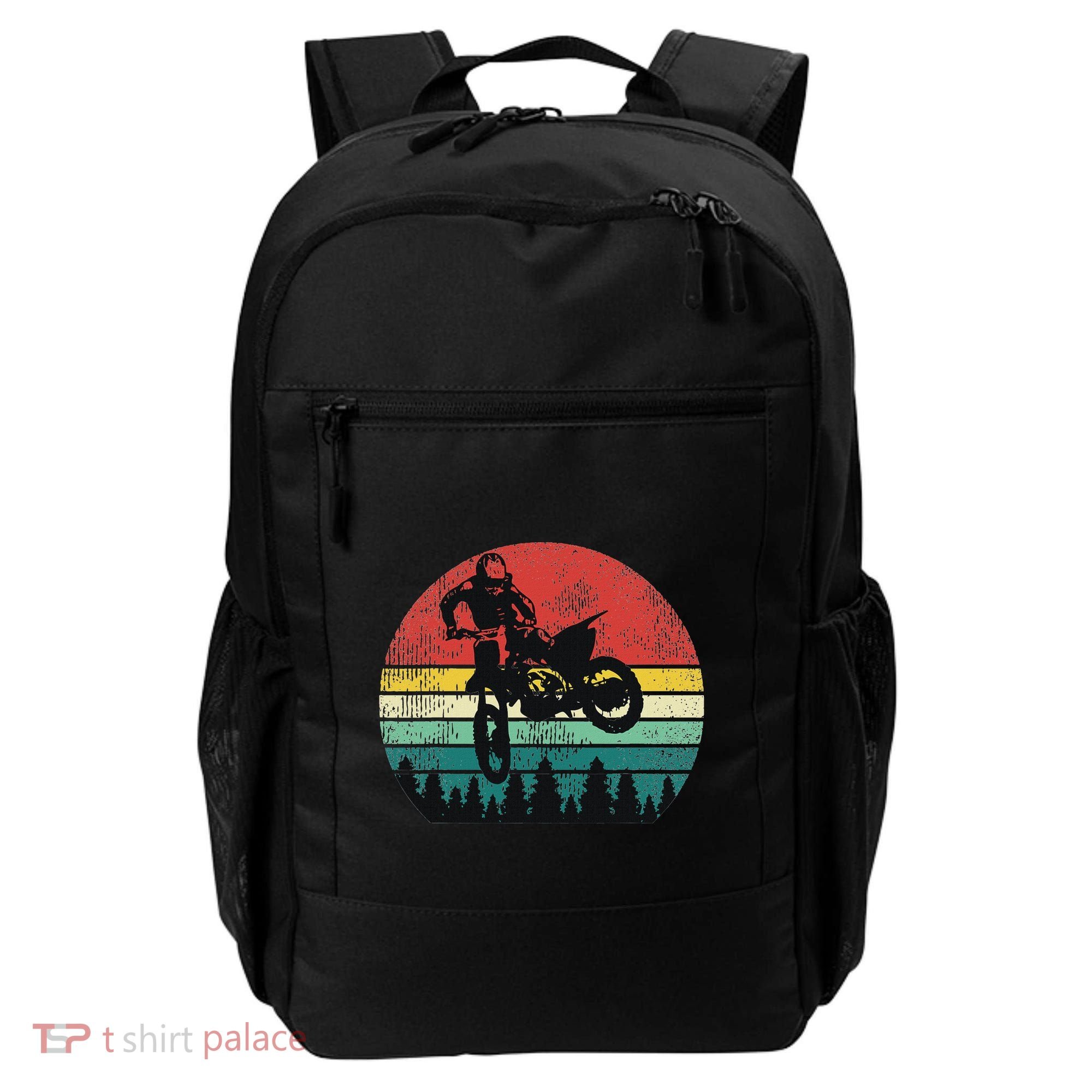 Retro Dirt Bike Motocross Motorcyclist Gift Backpack