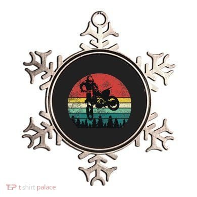 Retro Dirt Bike Motocross Motorcyclist Gift Ornament