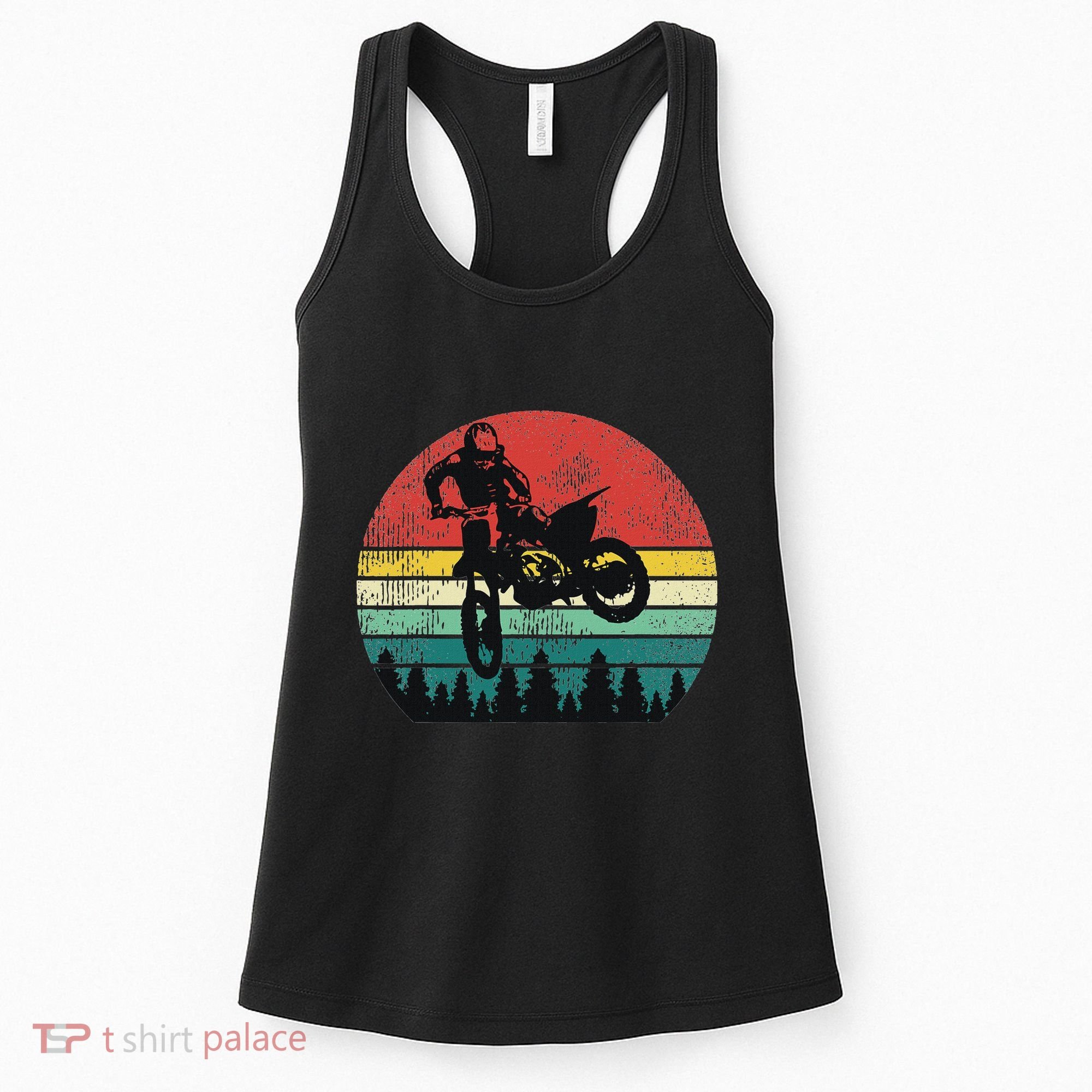 Retro Dirt Bike Motocross Motorcyclist Gift Women's Tank Top
