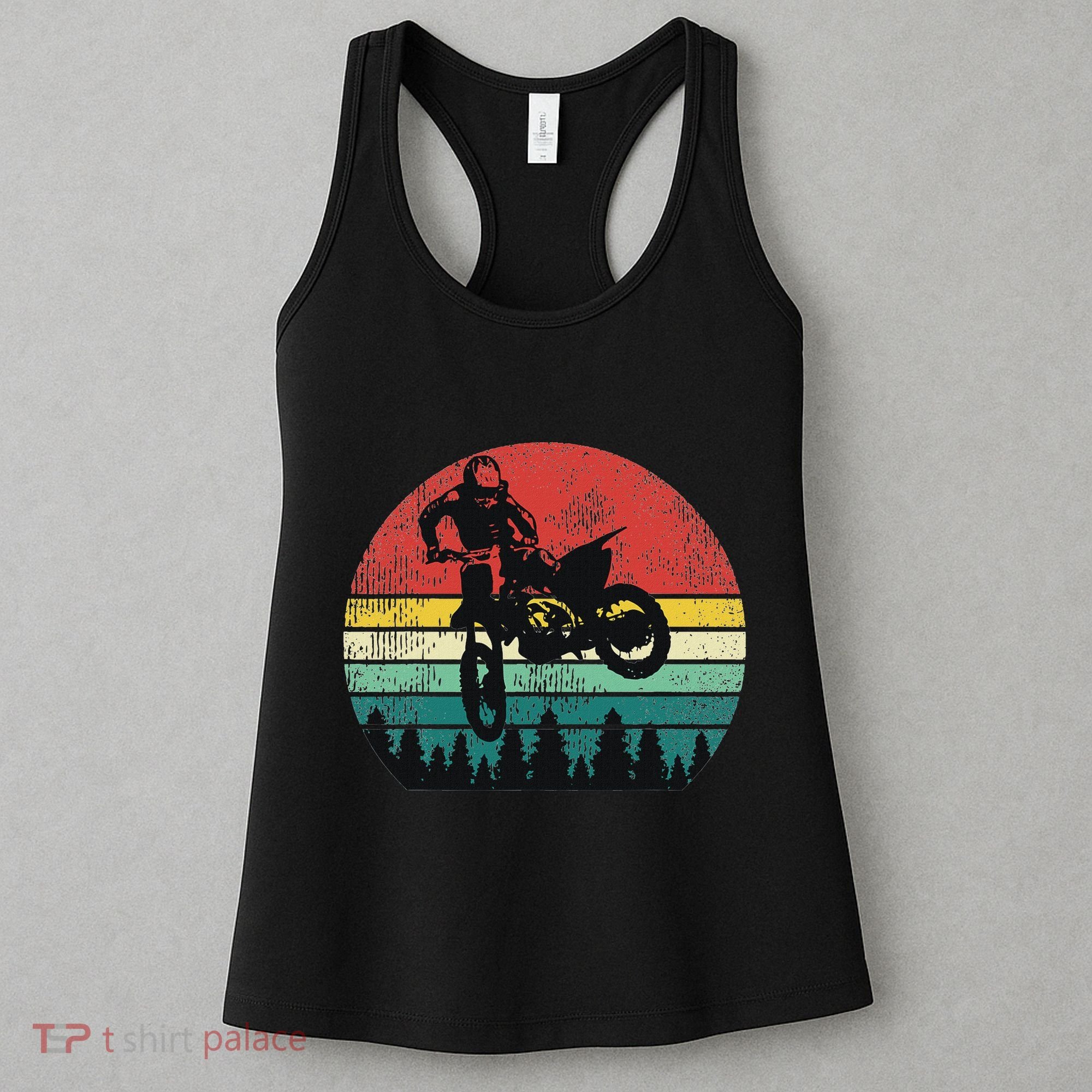 Retro Dirt Bike Motocross Motorcyclist Gift Women's Tank Top
