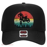 Retro Dirt Bike Motocross Motorcyclist Gift Hat thumb 0
