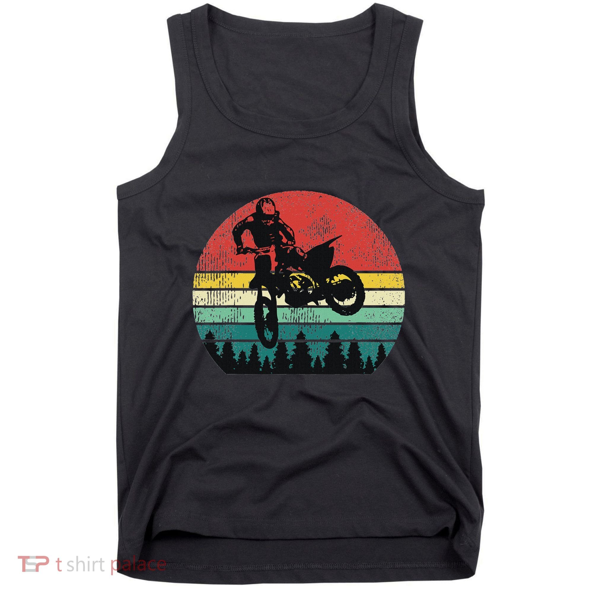 Retro Dirt Bike Motocross Motorcyclist Gift Tank Top