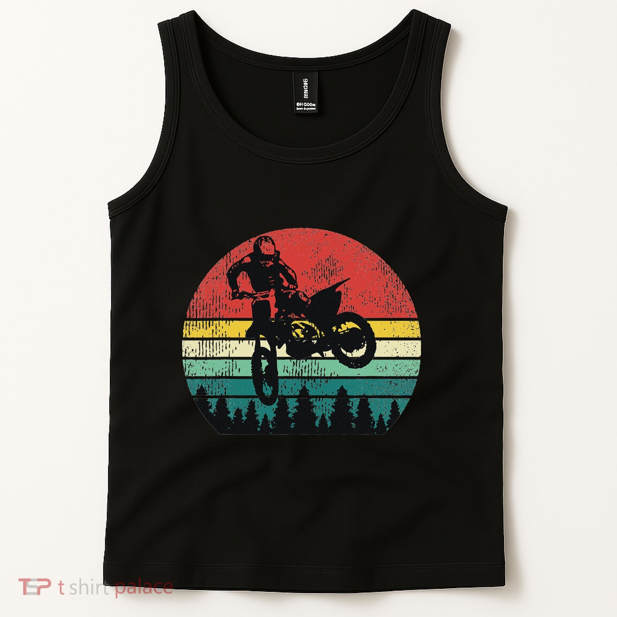 Retro Dirt Bike Motocross Motorcyclist Gift Tank Top