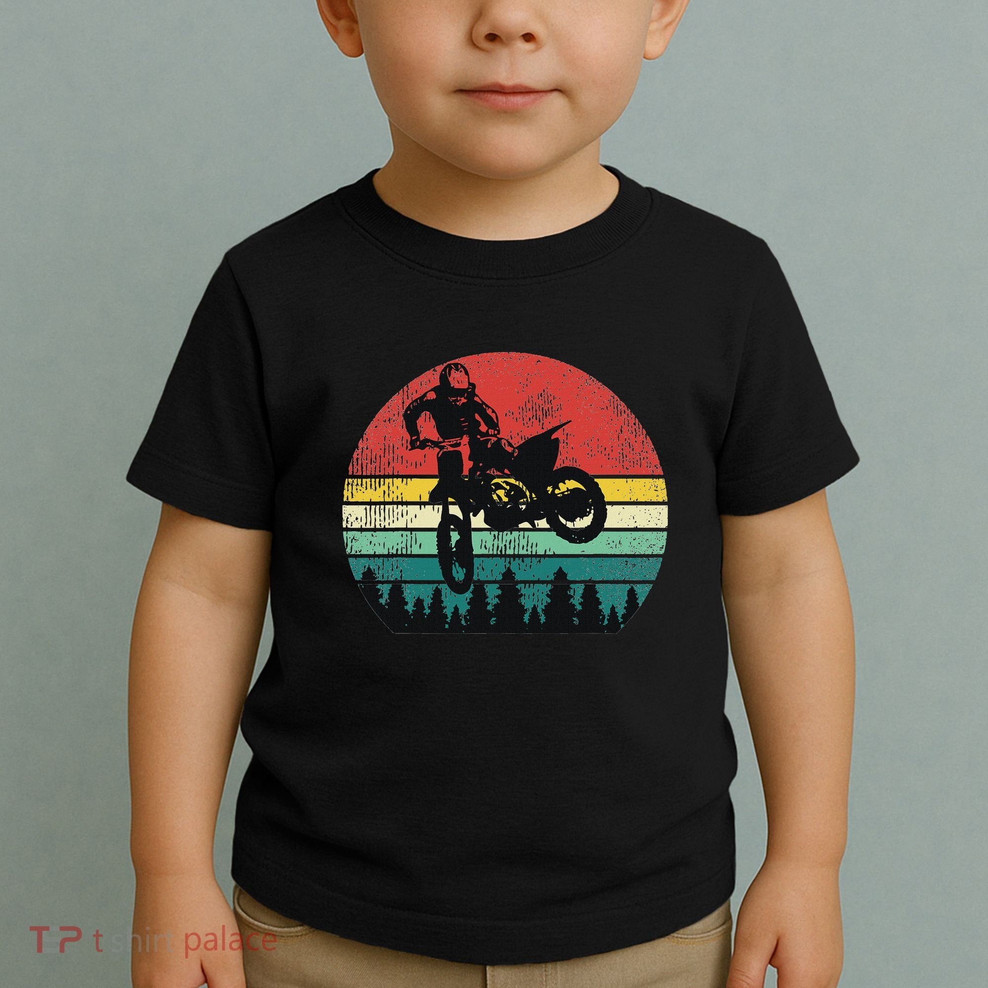 Retro Dirt Bike Motocross Motorcyclist Gift Toddler T-Shirt