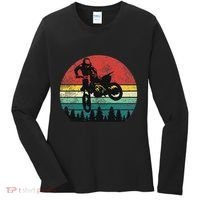 Retro Dirt Bike Motocross Motorcyclist Gift Women's Long Sleeve Shirt thumb 0