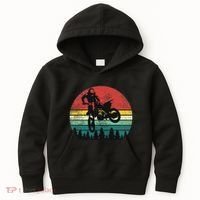 Retro Dirt Bike Motocross Motorcyclist Gift Kids Hoodie thumb 0