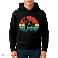 Retro Dirt Bike Motocross Motorcyclist Gift Kids Hoodie thumb 4